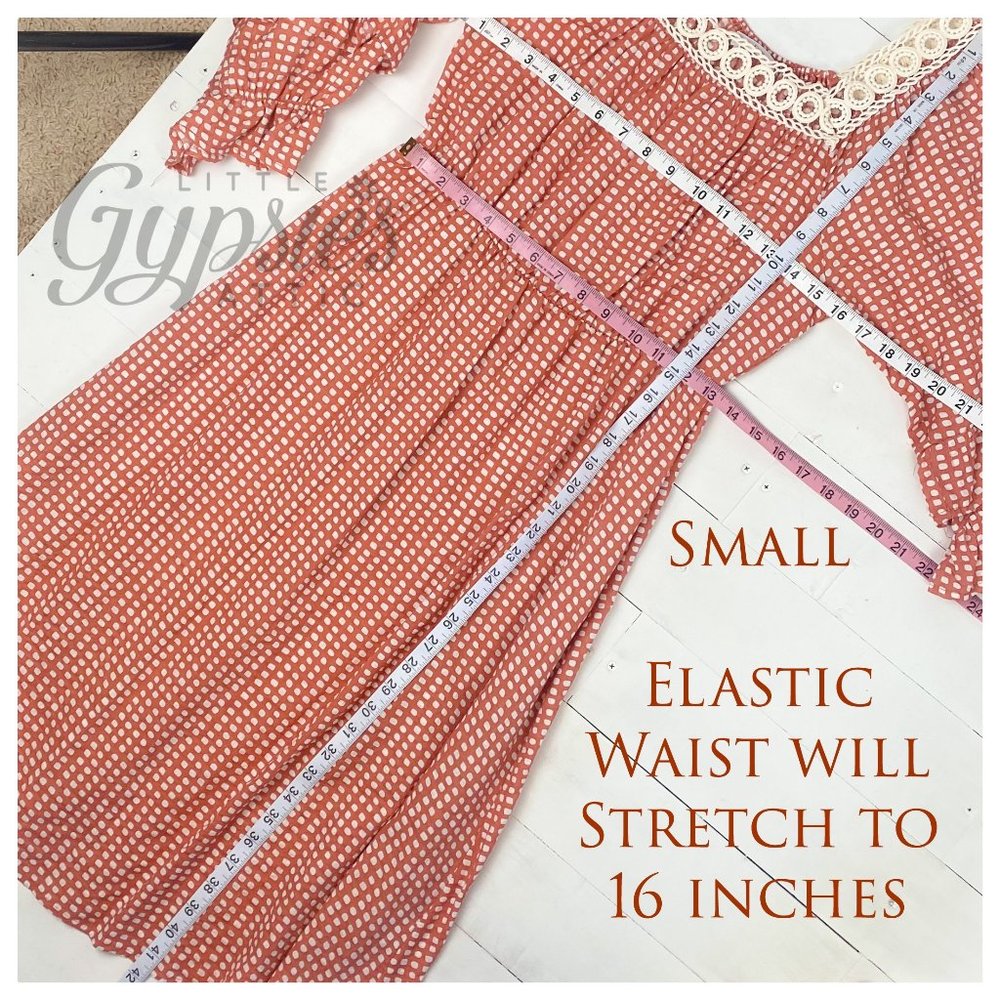 Handmade Farmhouse Prairie Midi Dress - Picture 13 of 15